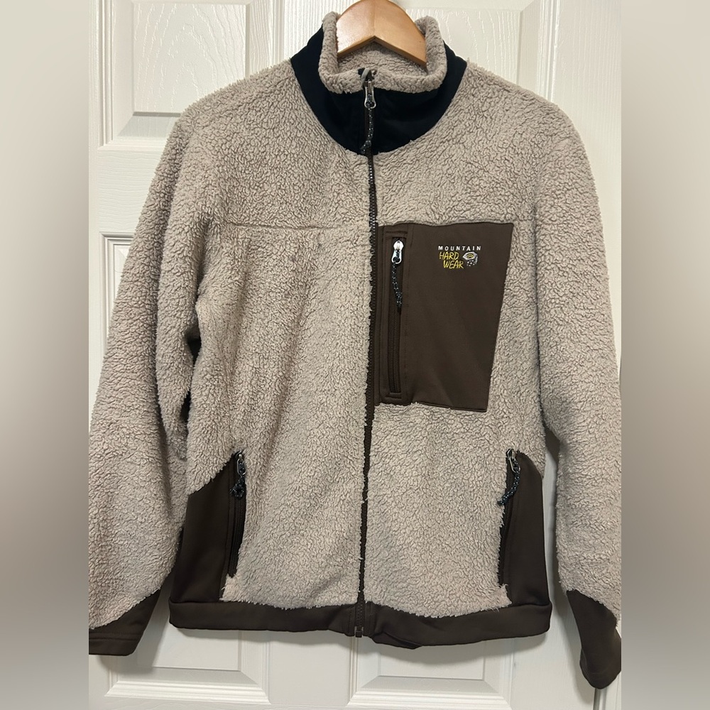 Mountain Hardwear Beige and Brown Fleece Jacket